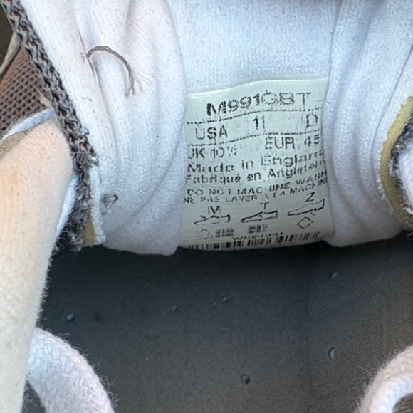 New Balance 991 Men’s White and Gray Sneakers size 11 made in England - Picture 5 of 10